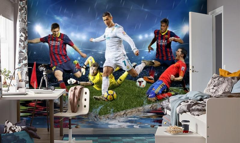 картинка 3D Фотообои «Футболисты» | интернет-магазин фотообоев ARTDECO