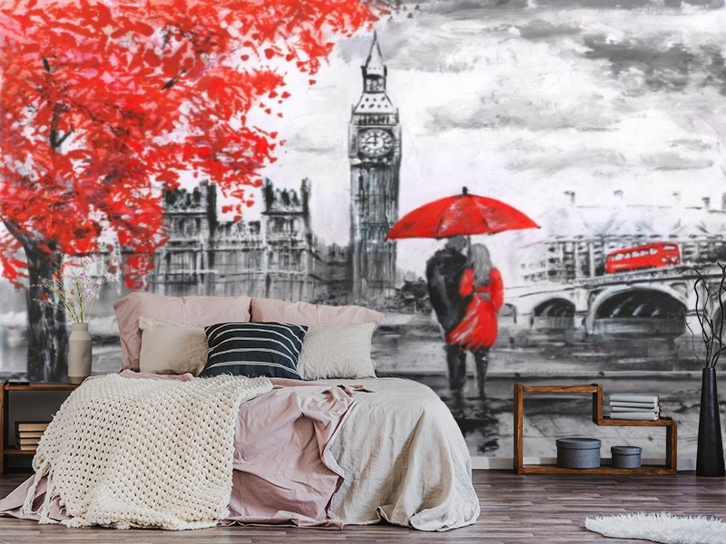 картинка 3D Фотообои «Романтика Лондона» | интернет-магазин фотообоев ARTDECO