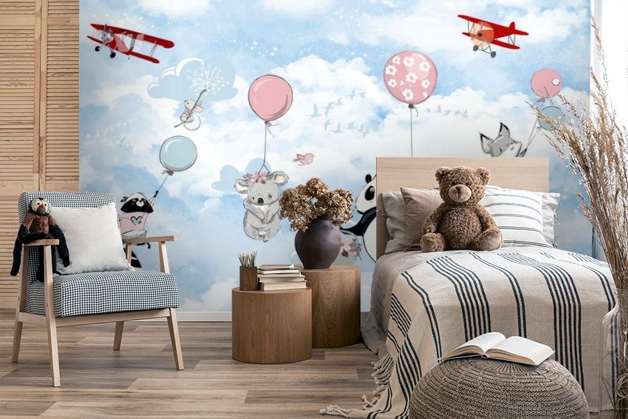 Картинка 3D Фотообои «Веселый перелет» | интернет-магазин ELEGANT HOME DECOR