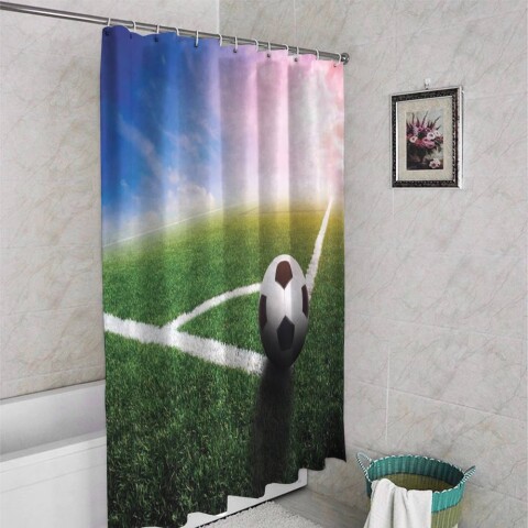картинка 3D штора для ванной «Угловой» | интернет-магазин фотообоев ARTDECO