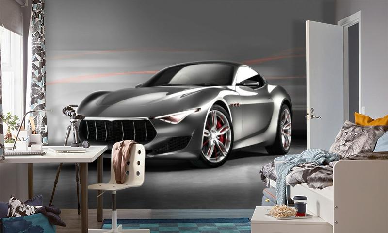 картинка 3D Фотообои «Современный автомобиль в серых тонах» | интернет-магазин фотообоев ARTDECO