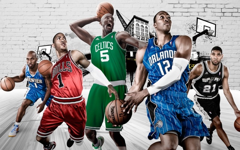 картинка 3D Фотообои «Звезды баскетбола» | интернет-магазин фотообоев ARTDECO