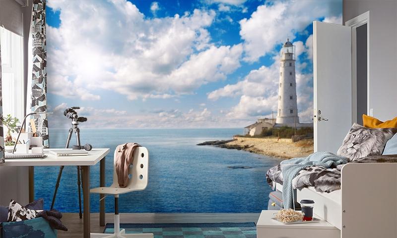 картинка 3D Фотообои  «С маяком» | интернет-магазин фотообоев ARTDECO