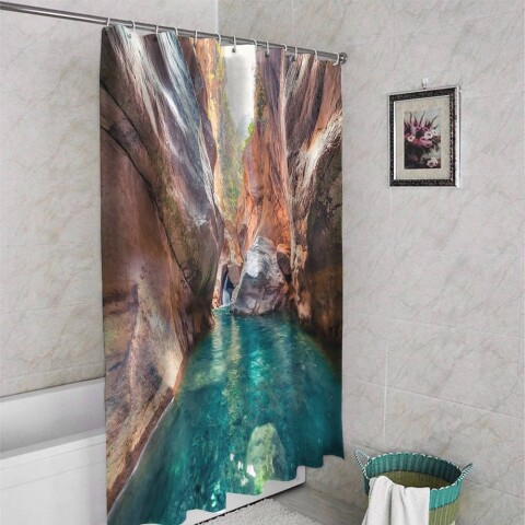 картинка Штора для ванной «Ущелье» | интернет-магазин фотообоев ARTDECO