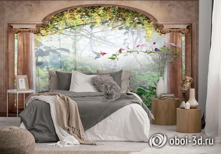 Картинка 3D Фотообои «Арка с видом на лес» | интернет-магазин ELEGANT HOME DECOR