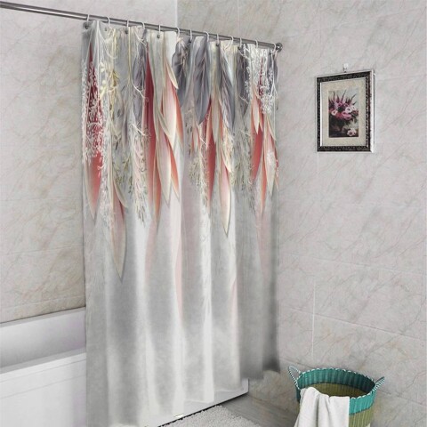 картинка 3D шторка для ванной «Ниспадающие бутоны» | интернет-магазин фотообоев ARTDECO