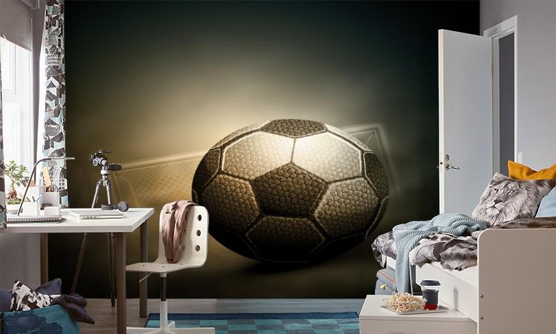 картинка 3D Фотообои «Футбольный мяч» | интернет-магазин фотообоев ARTDECO