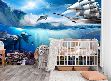 3D Фотообои «Морские глубины»