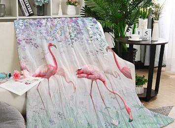 3D Плед «Фламинго в саду»