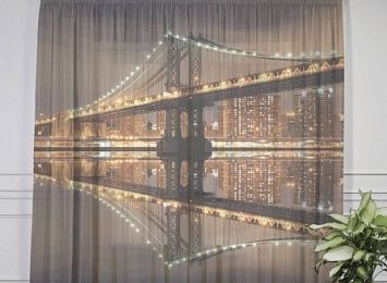 3D тюль "Бруклинский мост"