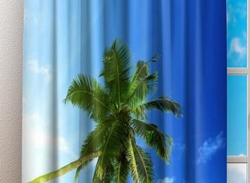 Фотошторы «Пальма на пляже»
