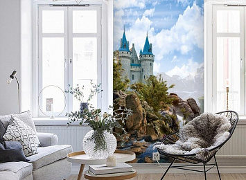 3D Фотообои «Водопад в скалах»