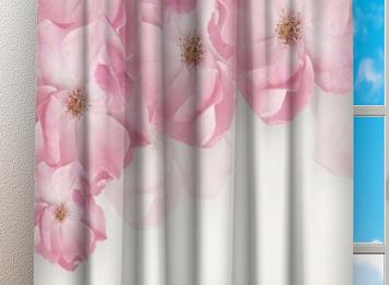 Фотошторы «Цветочная арка с розовым жемчугом»