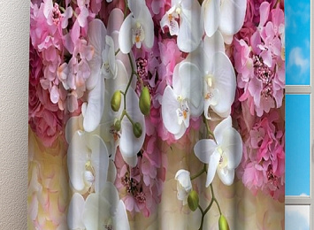 Фотошторы «Ниспадающие орхидеи»