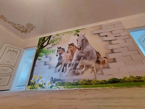 Готовые фотообои в комнату с лошадьми