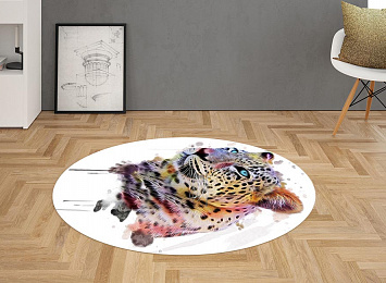 3D Ковер  «Красочный леопард»