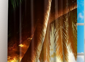 Фотошторы «Закат под пальмами»