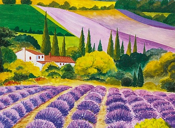 35642 Панно Marburg (Gloockler Pompoos Provence) (1*6) 2,70x2,12 винил на флизелине