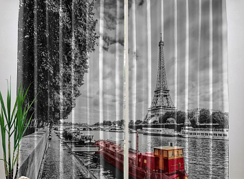 Фотошторы «Эйфелева башня у реки»