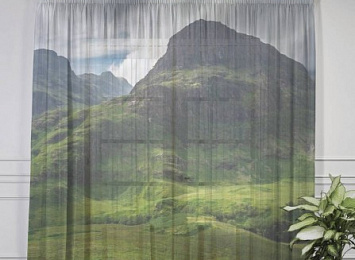 3D тюль "Зеленая гора"