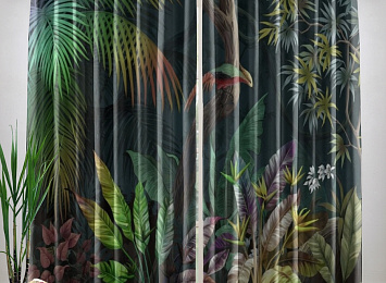 Фотошторы «Птица в ярких тропиках »