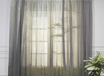 Тюль для штор "Туман в мистическом лесу"