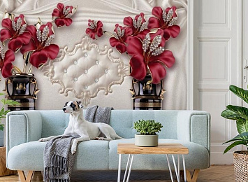 3D Фотообои «Инсталляция с античными вазами» — стиль и качество для вашего интерьера