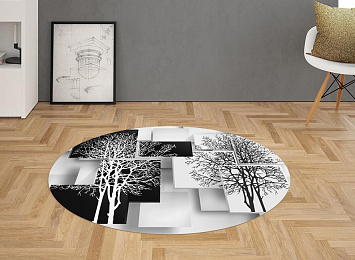 3D Ковер «Деревья в стиле модерн»