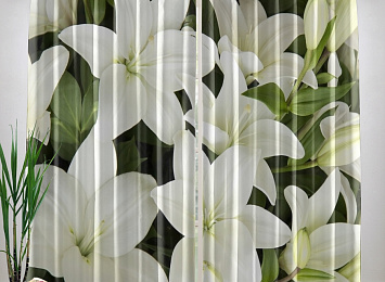 Фотошторы «Белоснежные лилии»
