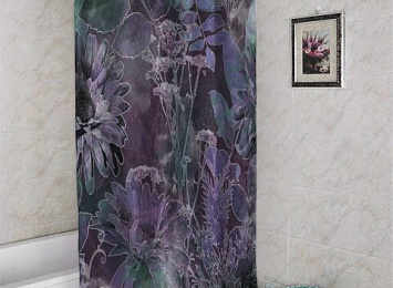 3D штора в ванную «Летняя ночь»