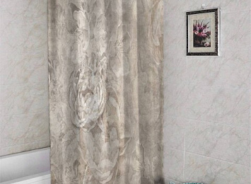 3D фото занавеска для ванной «Завораживающая красота в винтажном стиле»