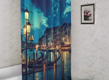 3D шторка для ванны «Вечерняя Венеция»
