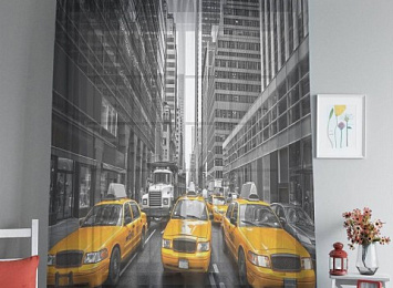 3D Тюль "Такси Нью-Йорка"