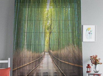 3D Тюль "Дорога через бамбук"