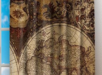 Фотошторы «Карта мира»