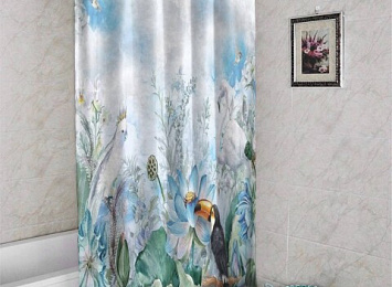 3D фото занавеска для ванной «Небесное блаженство»