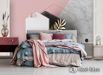 3D Фотообои «Объемные мраморные гексагоны»