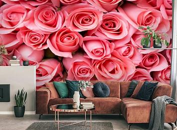 3D Фотообои «Обилие роз»