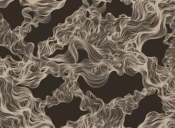 3D Фотообои «Переплет из линий в кофейных тонах»