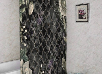 3D занавеска в ванную комнату «Торжественные сумерки»