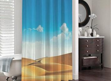 3D штора для ванны «Пейзаж в пустыне»