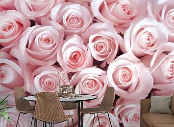 3D Фотообои «Благоухающий букет нежных роз»