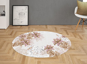 3D Ковер  «Розовые драгоценные цветы»