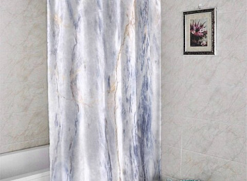 3D шторка для ванной «Роскошный мрамор»