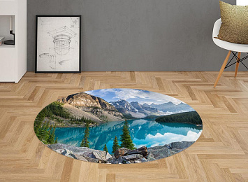 3D Ковер «Горное озеро в альпах»