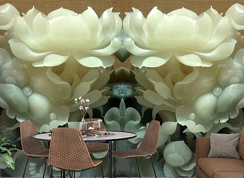 3D Фотообои «Нефритовые цветы»