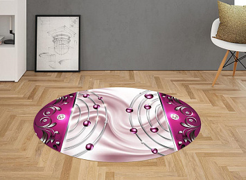 3D Ковер  «Композиция с драгоценностями в розовых тонах»