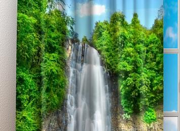 Фотошторы «Водопад с кувшинкой»