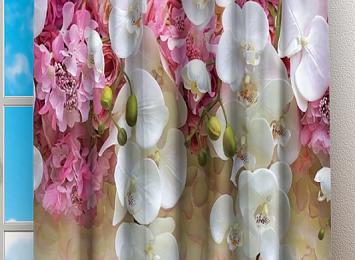Фотошторы «Ниспадающие орхидеи»