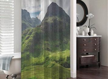 Занавеска для ванной «Зеленая гора»